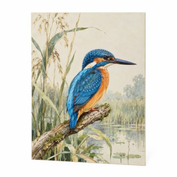 Alcedo Bengalensis Kingfisher - Unframed Graphic Art Print