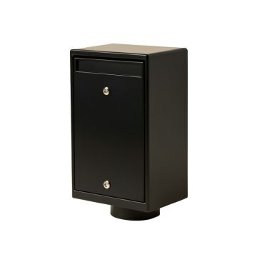 Pedestal All-In-One , Large , Aluminum , Locking , Mailbox & Post Combo , Black