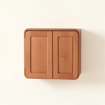 Cliff Arc Wall-Mounted Entry Cabinet (synthetic illustration; no displayed measurements)