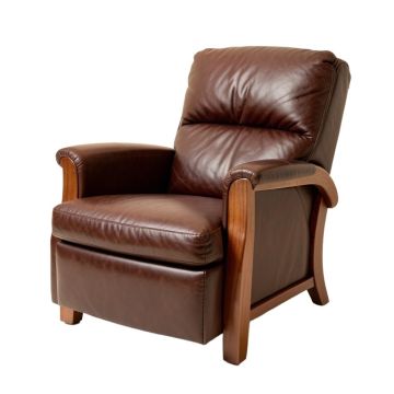 Keleigh 34.5 '' Wide Genuine Leather Manual Wing Chair Recliner