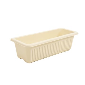Moss Brook Empty Railing Planter With Integral Brackets - Ivory