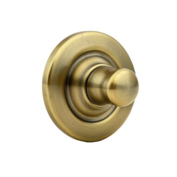 Terrace Antique Brass Passage Hall/Closet Door Knob With Universal 6-Way Latch