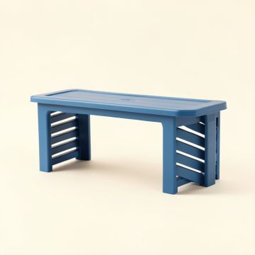 Spruce Bend Narrow Outdoor Storage Bench - Blue (synthetic illustration; no displayed measurements)
