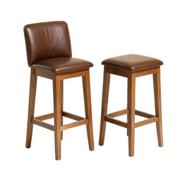 Set Of 2 Counter Height Chair , 24-Inch Height , Brown