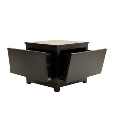 Hazel Crossing Freestanding Pull-Out Hamper Cabinet - Black