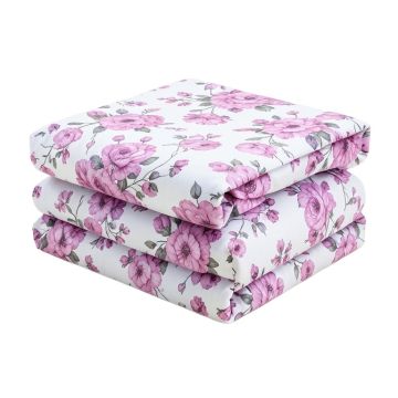 Flowery Purple Duvet Cover Set (synthetic illustration; no displayed measurements)