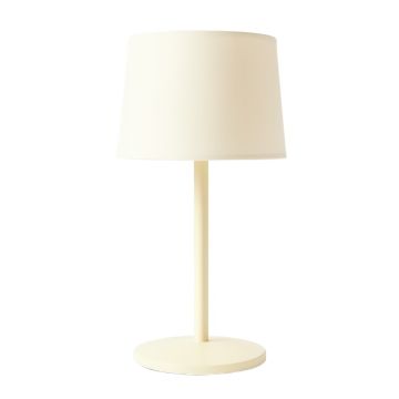 Linden Bluff Table Lamp With A Plain Fabric Shade - Cream