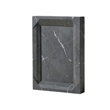 Reflect 4 '' X 12 '' Beveled Marble Splitface Tile In Dark Gray