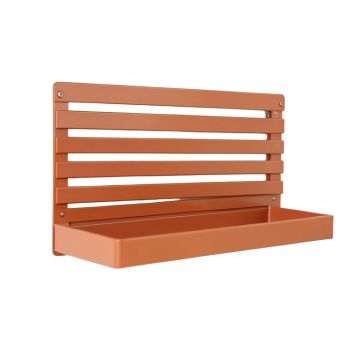 Oak Edge Wall-Mounted Entryway Organizer Shelf - Terracotta
