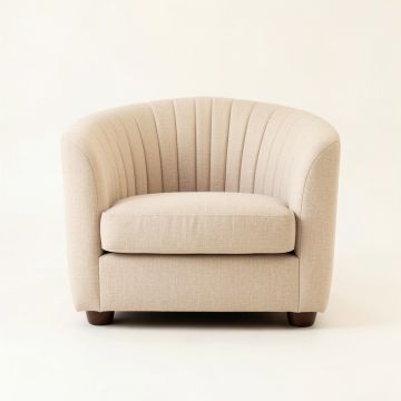 Pine Crest Upholstered Armchair - Beige (synthetic illustration; no displayed measurements)