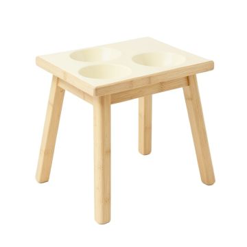 Glen Crossing Pet Feeding Stand With Two Plain Empty Bowls - Cream (synthetic illustration; no displayed measurements)