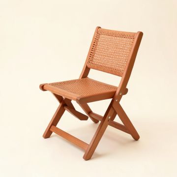 Ridge Dale Folding Outdoor Chair - Terracotta (synthetic illustration; no displayed measurements)