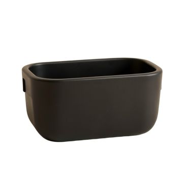 Slate Brook Empty Railing Planter With Integral Brackets - Black (synthetic illustration; no displayed measurements)