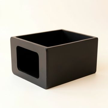 Slate Branch Empty Furniture-Style Litter Enclosure - Black (synthetic illustration; no displayed measurements)