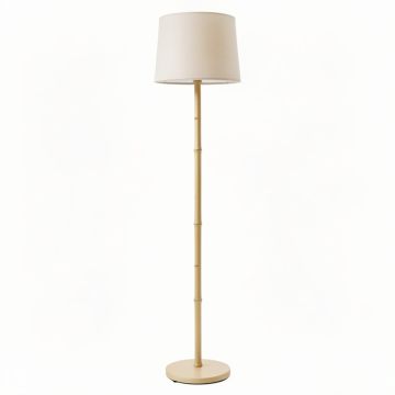 Ridge Crest Floor Lamp With A Plain Fabric Shade - Beige (synthetic illustration; no displayed measurements)