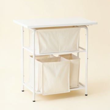 Hill Arc Laundry Sorting Station With Plain Removable Bags (synthetic illustration; no displayed measurements)