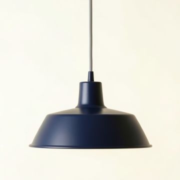 Dawn Crest Pendant Light Suspended From One Plain Cable - Navy (synthetic illustration; no displayed measurements)