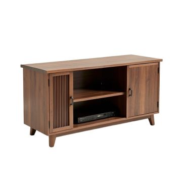 George Oliver Mid-Century Tv Stand With 2 Storage Shelves & Door For Christmas Gift