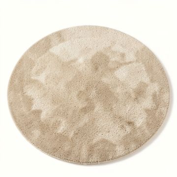 Round Aleda Shag Beige Area Rug (synthetic illustration; no displayed measurements)