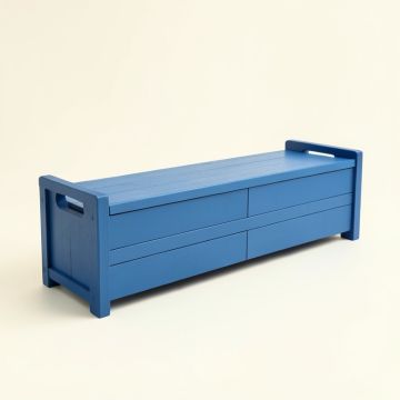 Sage Brook Narrow Outdoor Storage Bench - Blue (synthetic illustration; no displayed measurements)