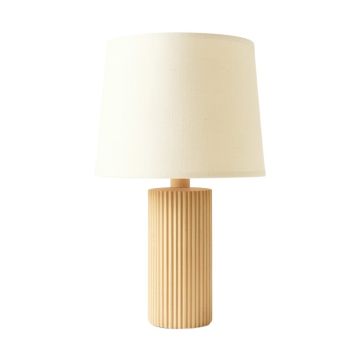 Harbor Brook Table Lamp With A Plain Fabric Shade - Ivory