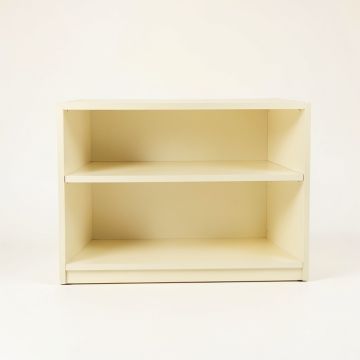 Willow Bluff Low Bookcase - Cream (synthetic illustration; no displayed measurements)