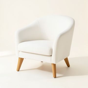 Oak Bluff Upholstered Armchair - White (synthetic illustration; no displayed measurements)