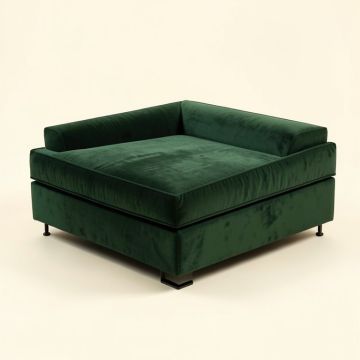 57 '' Velvet Square Arm Sofa Bed (synthetic illustration; no displayed measurements)