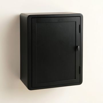 Hazel Dell Wall-Mounted Laundry Cabinet - Black (synthetic illustration; no displayed measurements)