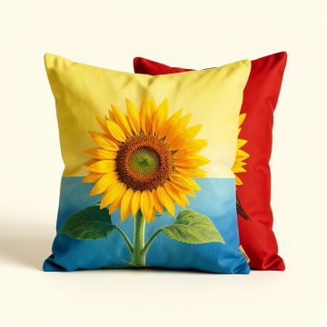 Olena Art That Sunflower From The Sunflower State Throw Pillow (synthetic illustration; no displayed measurements)