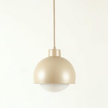 Shore Bridge Pendant Light Suspended From One Plain Cable - Beige (synthetic illustration; no displayed measurements)