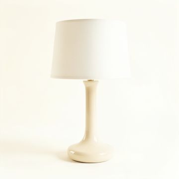 Slate Dale Table Lamp With A Plain Fabric Shade - Ivory (synthetic illustration; no displayed measurements)