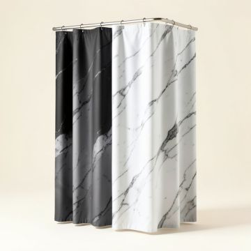 Marble Single Shower Curtain (synthetic illustration; no displayed measurements)