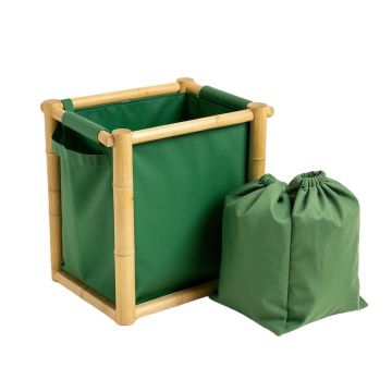 Stone Bluff Laundry Sorting Station With Plain Removable Bags - Green (synthetic illustration; no displayed measurements)