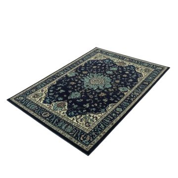 Hillsby Paisley Dark Blue/Teal Area Rug