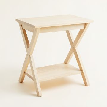 Birch Edge Side Table - Ivory (synthetic illustration; no displayed measurements)