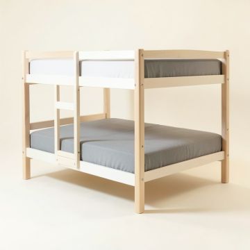 Jenafir Twin Over Twin Solid Wood Standard Bunk Bed (synthetic illustration; no displayed measurements)