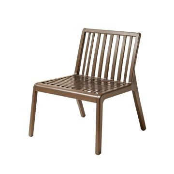 Metal Slat Back Stacking Side Chair