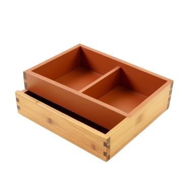 Sage Arc Empty Coffee-Station Organizer - Terracotta (synthetic illustration; no displayed measurements)