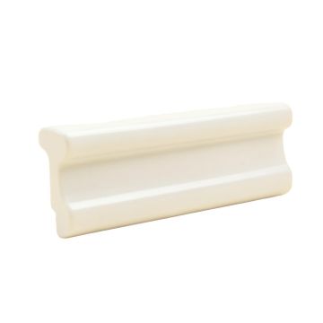 Blanque 7.9 '' X 1.3 '' Glossy Ceramic Mudcap Tile Trim In Brillo Zen White