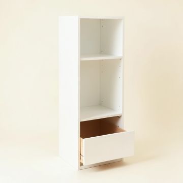 Olive Arc Narrow Cubby Tower (synthetic illustration; no displayed measurements)