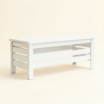 Hazel Dale Narrow Outdoor Storage Bench - White (synthetic illustration; no displayed measurements)