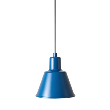 Olive Crossing Pendant Light Suspended From One Plain Cable - Blue