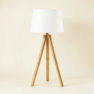 Slate Brook Floor Lamp With A Plain Fabric Shade - White (synthetic illustration; no displayed measurements)