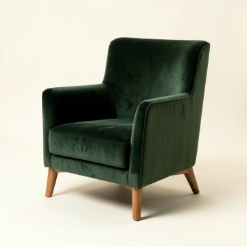 Lauretta 27.5 '' Wide Velvet Wingback Chair (synthetic illustration; no displayed measurements)