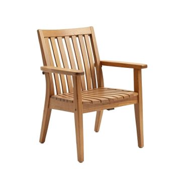 Kain Wooden Slat Back Arm Chair