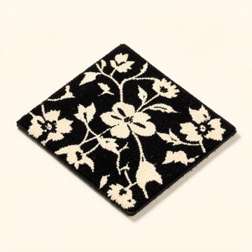 Aprilia Mocha Floral Welcome 30 In . X 18 In . Outdoor Door Mat (synthetic illustration; no displayed measurements)