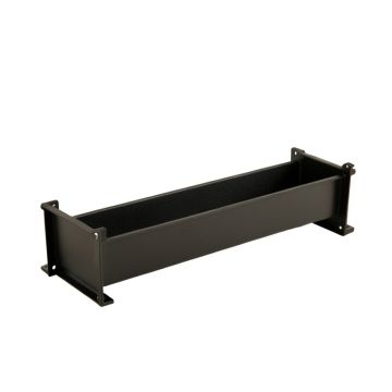 Clay Bridge Empty Railing Planter With Integral Brackets - Black