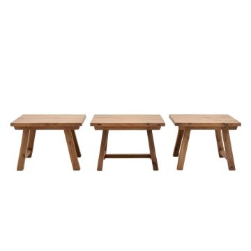 Harcourt Reclaimed Wood Look 3 Piece Coffee Table Set (synthetic illustration; no displayed measurements)