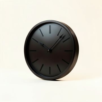 Oversized High Fashion Ebony Wall Clock (synthetic illustration; no displayed measurements)